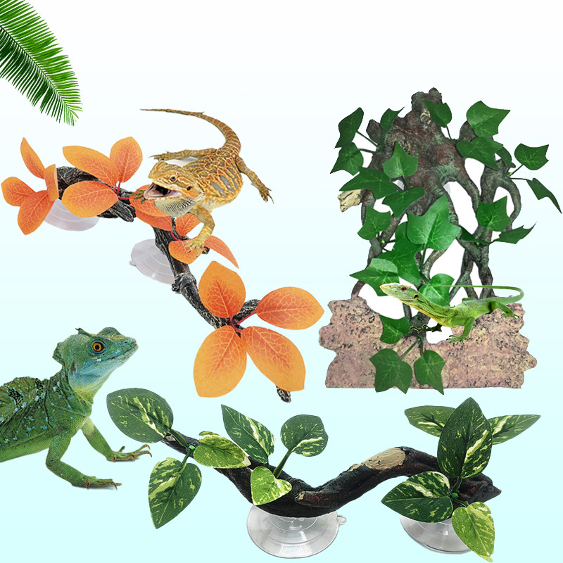 Aquarium Plant Vine - Dekorasi Akuarium Resin Kecil, Tanaman Rambat,