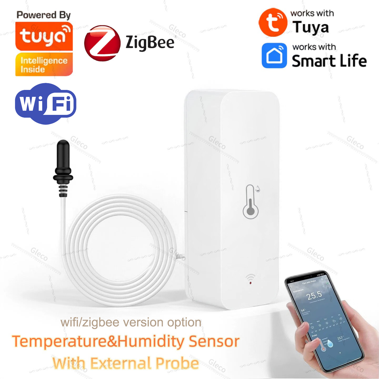 Aquarium Plant Original - Sensor Suhu dan Kelembapan Tuya Wifi