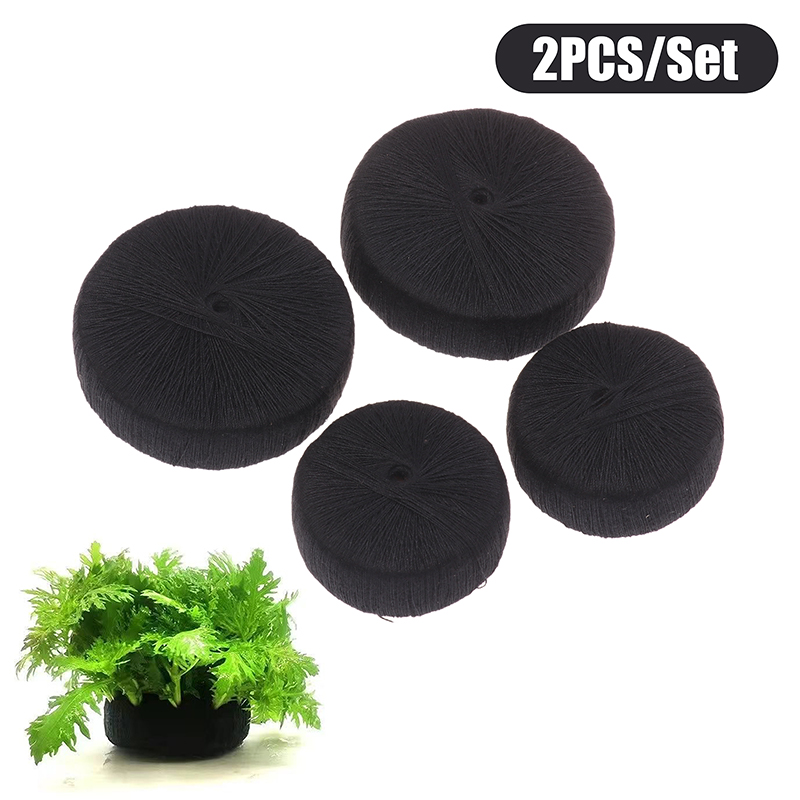 2Pcs Alas Akar Akuarium Hitam, - Aquasoil Substrate ulasan dan harga