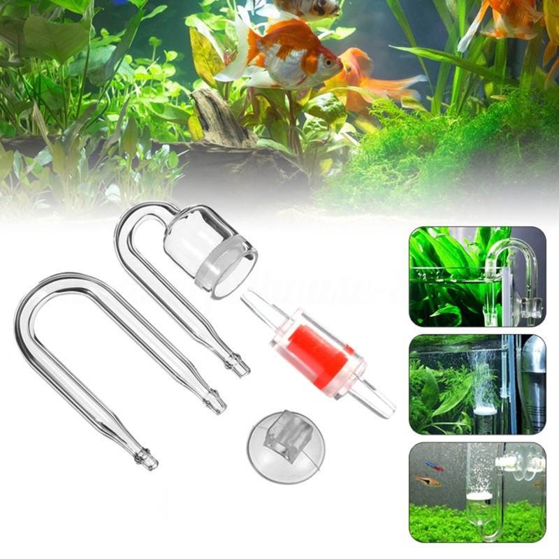 4 buah Set CO2 DIY Diffuser, u - Planted Aquarium Co2 ulasan dan harga
